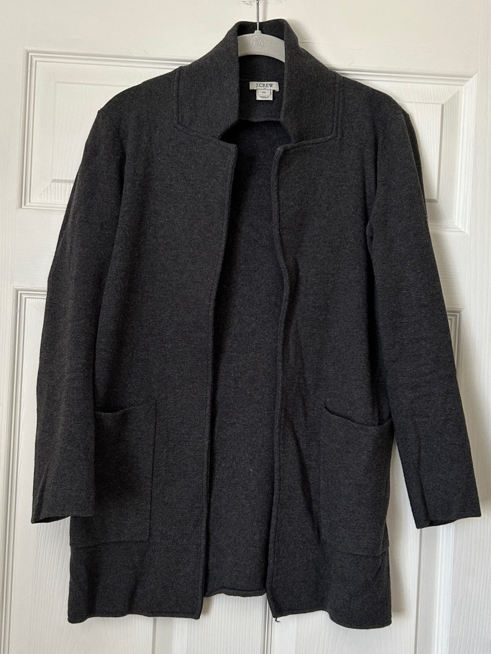 J. Crew Factory Charcoal Open-Front Cardigan 100% cotton